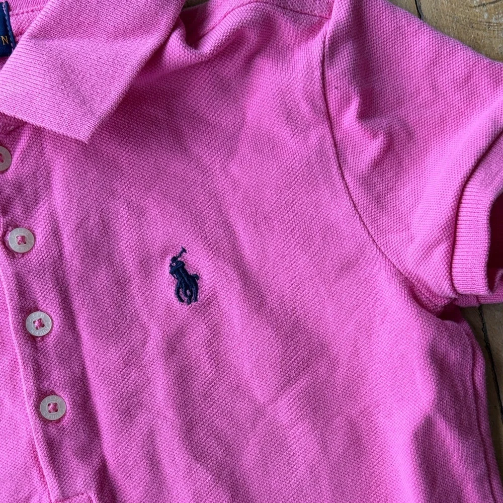 Ralph Lauren Girls Pink Polo Shirt 6x